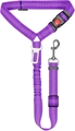 Ceinture de sécurité pour chien en nylon violet avec élastique amortisseur - Violet