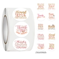 Detailed view of 10 cartoon thank you sticker designs with roll size measurements - Jjt025 Thank You (10 Images 500 Sheets/roll)