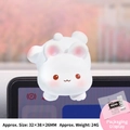 Miniature white rabbit party figurine for computer screen or car dashboard decor - 32x38x26MM / Type A Rabbit
