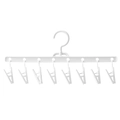 Foldable white drying rack with 8 clips for socks and underwear on plain background - 8-Clip (Non-Foldable) / White