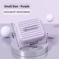 Portapillole portatile viola con sette scomparti in materiale PP per uso alimentare - Piccolo / Viola
