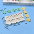 Detailed view of star-shaped silicone mold with 8 cavities for cupcakes and chocolates - 8-Cavity Star Style (1#)