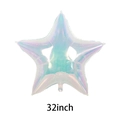 32 Inch Iridescent Five-Pointed Star Balloon