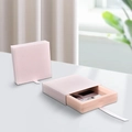 Pink drawer jewelry display box with transparent PE film and white pull tab detail - 11*11*2cm / Light Pink
