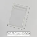 Extra thick 4x6cm transparent PVC jewelry storage bag with airtight seal closure - 24 Mil / 4x6cm / Clear