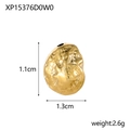 Detail of irregular gold lava texture ocean charm with 1.1cm height for jewelry making - Gold Irregular Pebble (XP15376D0W0)