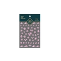 5D flower nail stickers KX108 with pink and purple blossoms on display card - KX108-5D Relief Floral Style