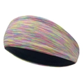 Elastic sports headband with colorful stripes for running and yoga moisture wicking - 1# Rainbow