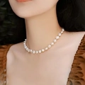 Tiny Metal Spacers Pearl Chain