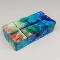 Macro view of plastic Infinity Cube toy featuring a vibrant colorful star pattern - Individual OPP Bag / Starry Sky 2