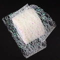 White iridescent glitter chiffon ribbon roll with shiny sequins for Christmas tree decor - 5CM Beige Mesh Iridescent Sequins Length 9m