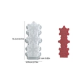 3-cavity snowflake silicone mold with dimensions for DIY candles and resin crafts - NO.6-3-Cavity Snowflake