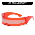 Red Frame Silver Mirror