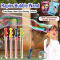 Colorful 4-piece sword bubble wand set with 20ml concentrated refill solution - 46cm Sword Style Bubble Wand (with 2 Packs Solution)
