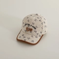 Detailansicht der Kinder-Basecap aus Cord mit Buchstabendruck und Elefantenstickerei - 52-54cm (3-8 Jahre) / Beige