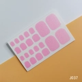 Pink glitter toe nail polish wraps in various sizes, model J037 for DIY pedicure - J037 Light Pink Glitter