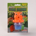 Pooping Slime Sucker Spielzeugset mit orangefarbenem Monster und blauem Schleimbecher - Erbrechendes oranges Monster 90g