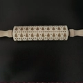 Wooden Christmas rolling pin with embossed tree and star patterns for holiday cookies - Fir Tree Small Star Style