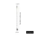 Dual-purpose 26cm 304 stainless steel bar spoon with teardrop head and fork end - 304 Stainless Steel Short Handle Bar Spoon/Fork (26cm)
