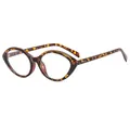 Retro cat-eye sunglasses with tortoiseshell frames and high-gloss finish for outdoor style - Tortoise Frame Clear Lens