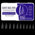 Tabla de tallas con longitud y anchura exactas para 10 tamaños de uñas postizas - SOFT GEL TIPS 09