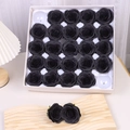 Gift box of 25 pieces black artificial soap roses for Valentines Day wedding decor - Awakening Rose / 25 Pcs/Box / Black