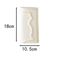 Modern white book-shaped ceramic vase with gold trim, 18cm height decorative piece - Small / White