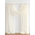 Drapeado de arco de boda de gasa blanca semitransparente con elegantes pliegues decorativos - 70*800cm / Blanco Roto