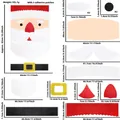 DIY Felt Santa Claus Christmas Wall Sticker Kit with Component Size Dimensions - Large Santa Claus