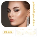 Metallic gold star freckle face tattoo stickers for makeup VB-036 in gold finish - VB-036 (Gold Metallic) / Gold