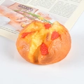 Artificial golden bread model with red berries for home kitchen and shop decoration - Strawberry
