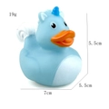 Blue unicorn rubber duck bath toy with dimensions 7cm x 5.5cm x 5.5cm weighing 19g - Blue Unicorn Duck