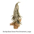 Large artificial cedar desk tree with faux snow and burlap base for Christmas decor - Model J: Burlap Base Cedar Ornament Large (42CM)