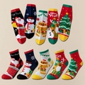 Christmas toddler crew socks set featuring Santa, snowman and reindeer patterns - T-sd Christmas [new A Style Mix And Match] / 3-5 Years (Feet length 13-15cm)