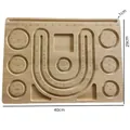 Handmade bamboo bead design board with circular and U-shaped grooves for jewelry DIY - 6 Bracelet Slots 40*29*1cm (825g)