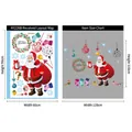 Christmas Santa Claus window sticker set with dimensions 60x90cm and 120x110cm layout - AY226B Santa Claus Theme / 60x90cm