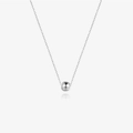 Collier minimaliste en argent sterling 925 avec pendentif perle ronde en argent poli - Argent 925 / Argenté