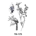 Waterproof temporary tattoo sticker TH-175 with geometric rose, deer head and bird motifs - Th-175 / 210*148mm