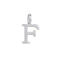 Polished silver stainless steel letter F pendant for DIY jewelry necklace and bracelet - Steel F