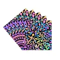 Regenbogen-Leoparden-Tischdecke für Geburtstage mit Neon-Farbverlauf-Muster - Serviette 20 Stk