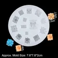 Silicone mold with 13 cavities for mini 3D gift boxes, ideal for clay and fondant crafts - 3# Transparent