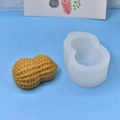Stampo in silicone a forma di arachide con prodotto finito strutturato realistico in resina - Arachide Media