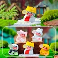 Adorable animal miniature blind box set featuring a cat, pig, rabbit, panda, and duck figurines - WaWa Is Coming Series - Whole Box