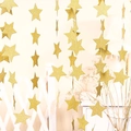 Glittery gold star garland decorations for birthday parties and festive event backdrops - 4 Meters / Glitter Gold Stars