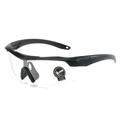 Tactical protective goggles with a black frame and clear anti-impact safety lenses - Black Frame Clear Lenses