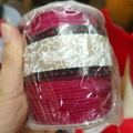 Dark red jewelry cord for DIY bracelet weaving in a professional plastic wrap roll - 1.0MM A-Line Large Roll / Rose Red