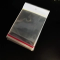 Transparent plastic earring packaging cards with white header and red seal strip - 6*12cm Transparent Self-Sealing Bag