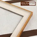 Bilderrahmen aus weißem Holz mit 4 cm breitem Rand und 3 cm Dicke im Detail - Weißes Holzfarben / 20*30cm (Nur leere Rahmen - Ohne Glas und Rückwand)