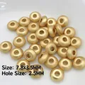 7.8x3.5mm matte gold rondelle spacer bead with 2.5mm hole for DIY jewelry making - 13 (7.8mm Ring Bead)