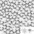 Perline a stella CCB argento da 6mm per creazione gioielli fai-da-te con foro 1mm - Pentagramma / 100 Pezzi/Confezione / Argento
